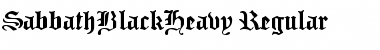 SabbathBlackHeavy Regular Font