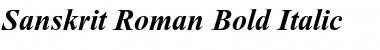 Sanskrit  Roman Bold Italic Font
