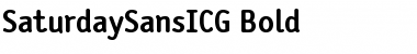 SaturdaySansICG Regular Font