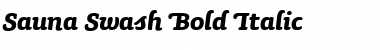 Sauna Swash Bold Italic Font