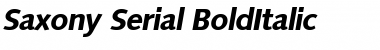 Saxony-Serial BoldItalic Font
