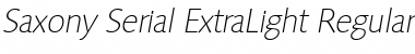 Download Saxony-Serial-ExtraLight Font