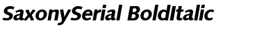 SaxonySerial BoldItalic Font