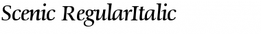 Scenic RegularItalic Font