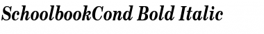 SchoolbookCond Bold Italic Font