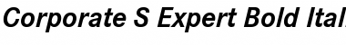 Corporate S Expert BQ Bold Italic Font