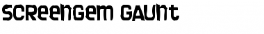 Screengem Gaunt Regular Font