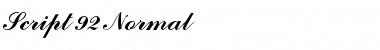 Script 92 Normal Font