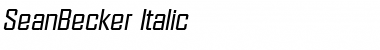 SeanBecker Italic Font