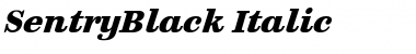 SentryBlack Italic Font