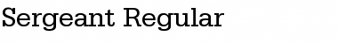 Sergeant Regular Font