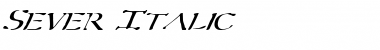 Sever Italic Italic Font