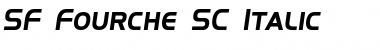 SF Fourche SC Italic Font