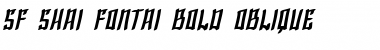 SF Shai Fontai Bold Oblique Font