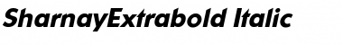 SharnayExtrabold Italic Font