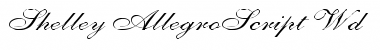 Shelley-AllegroScript Wd Regular Font