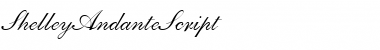 ShelleyAndanteScript RomanItalic Font