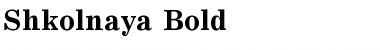 Shkolnaya Bold Font