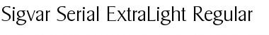 Sigvar-Serial-ExtraLight Regular Font
