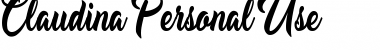 Download Claudina Personal Use Font Download Claudina Personal Use Font