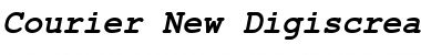 Courier New Digiscream Bold Italic Font