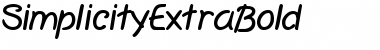 SimplicityExtraBold Regular Font