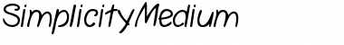 SimplicityMedium Regular Font