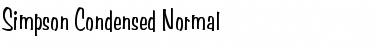 Simpson Condensed Normal Font