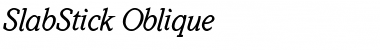 SlabStick Italic Font