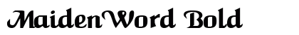 MaidenWord Bold preview