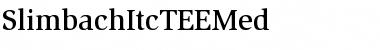 SlimbachItcTEEMed Regular Font