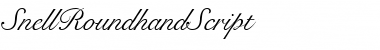 SnellRoundhandScript RomanItalic Font