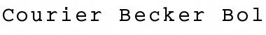 Courier Becker Bold Font