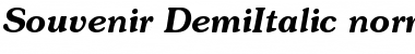 Souvenir-DemiItalic normal Font