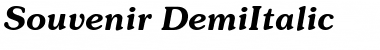 Souvenir DemiItalic Font