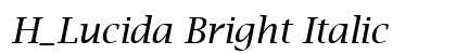 H_Lucida Bright Italic preview