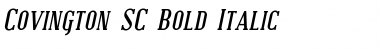 Covington SC Bold Italic Font