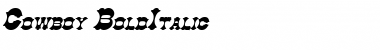 Cowboy BoldItalic Font