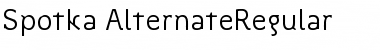 Spotka AlternateRegular Regular Font