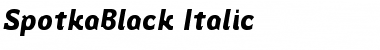 SpotkaBlack Italic Regular Font