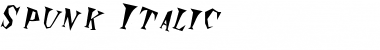 Spunk Italic Font