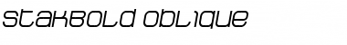 StakBold Oblique Regular Font