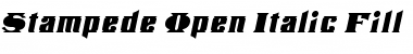 Stampede Open Italic Fill Regular Font