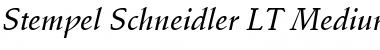 StempelSchneidler LT Medium Italic Font