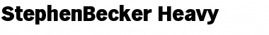 StephenBecker-Heavy Regular Font