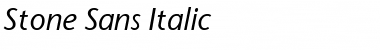 Stone Sans Italic Font