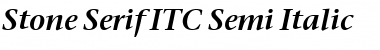 Stone Serif ITC Semi Italic Font