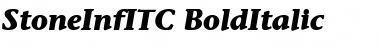 StoneInfITC Bold Italic Font