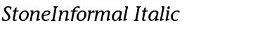 StoneInformal Italic Font