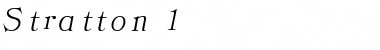 Stratton 1 Italic Font